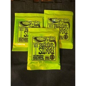 Ernie Ball Regular Slinky Nickel Wound Electric Guitar Strings 3 Pack 10-46 2221